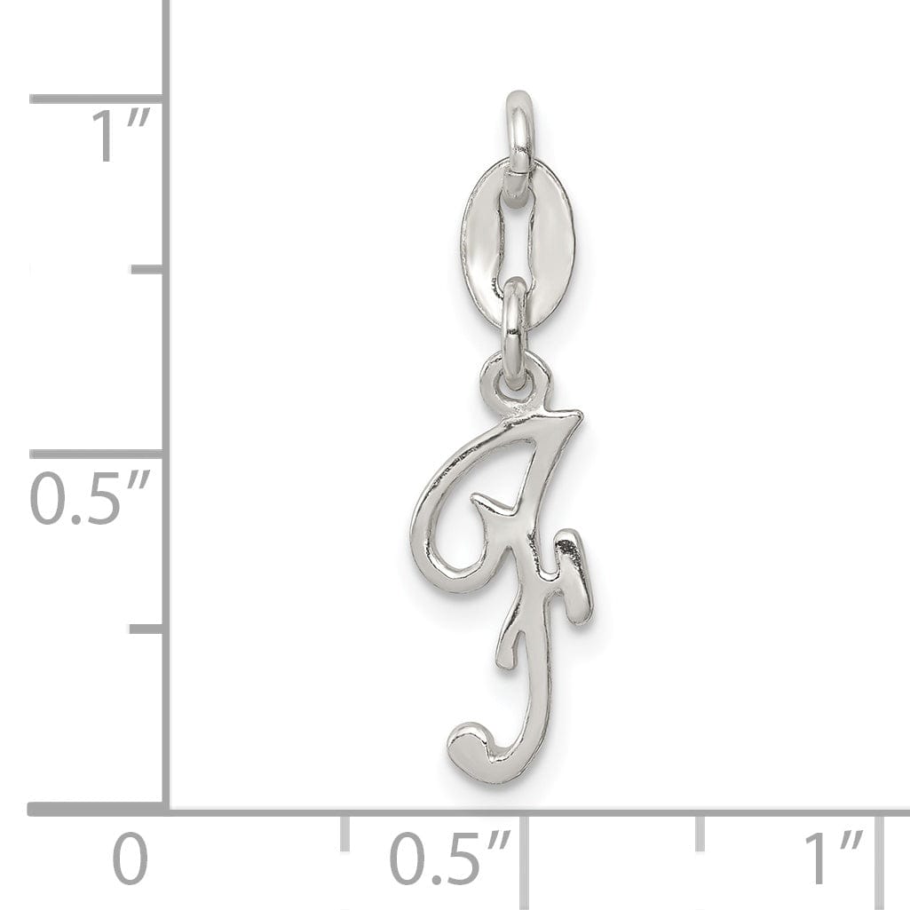 Lovely Rita's Chains Sterling Silver  Initial F Pendant