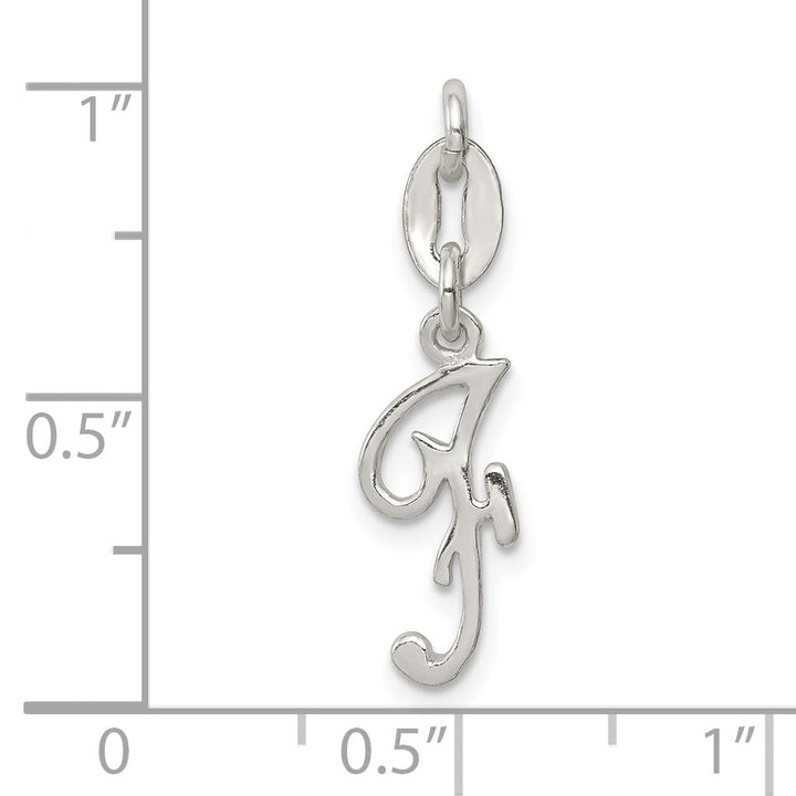Lovely Rita's Chains Sterling Silver  Initial F Pendant