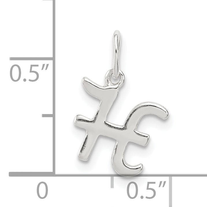 Lovely Rita's Chains Sterling Silver Initial H Pendant