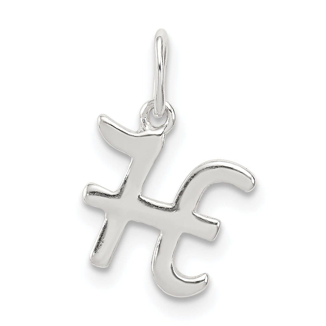 Lovely Rita's Chains Sterling Silver Initial H Pendant