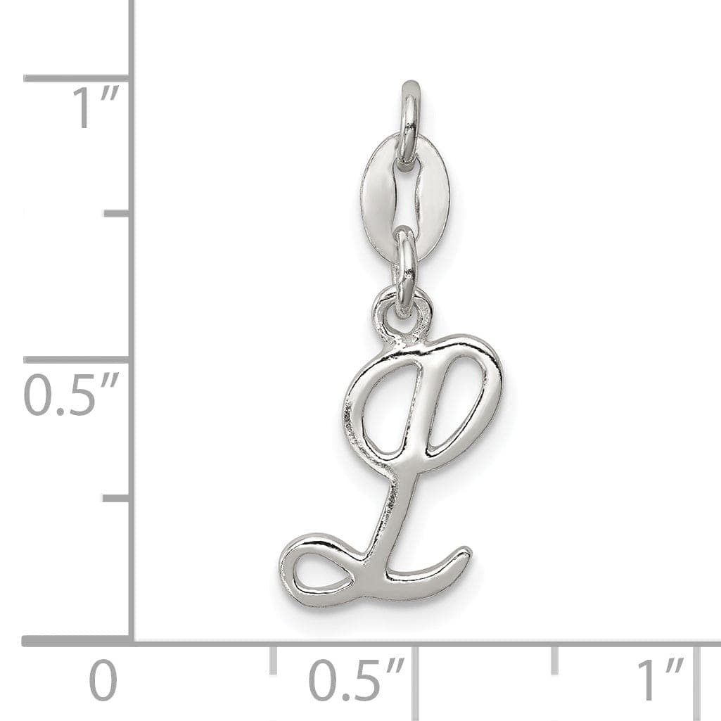 Lovely Rita's Chains Sterling Silver Initial L Pendant