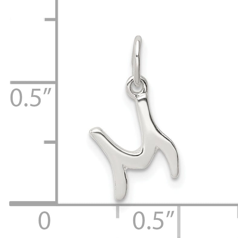 Lovely Rita's Chains Sterling Silver Initial M Pendant