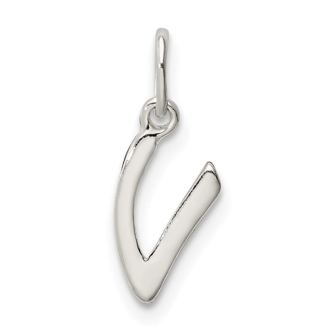 Lovely Rita's Chains Sterling Silver Initial V Pendant