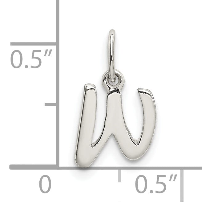 Lovely Rita's Chains Sterling Silver Initial W Pendant