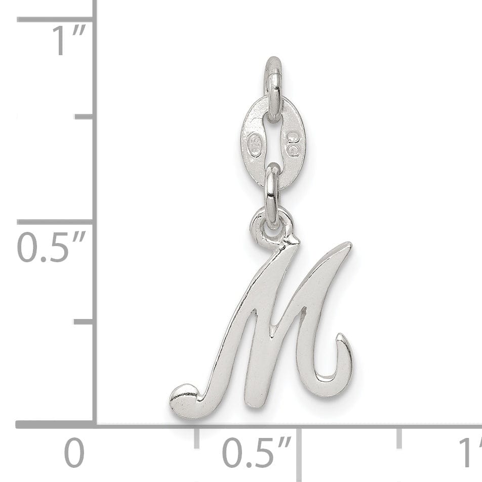 Lovely Rita's Chains Sterling Silver M Initial Pendant