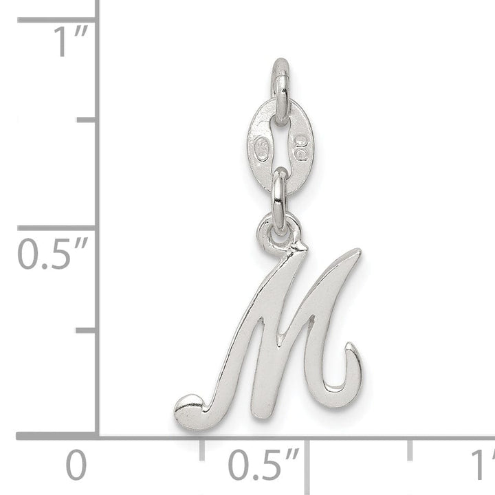 Lovely Rita's Chains Sterling Silver M Initial Pendant