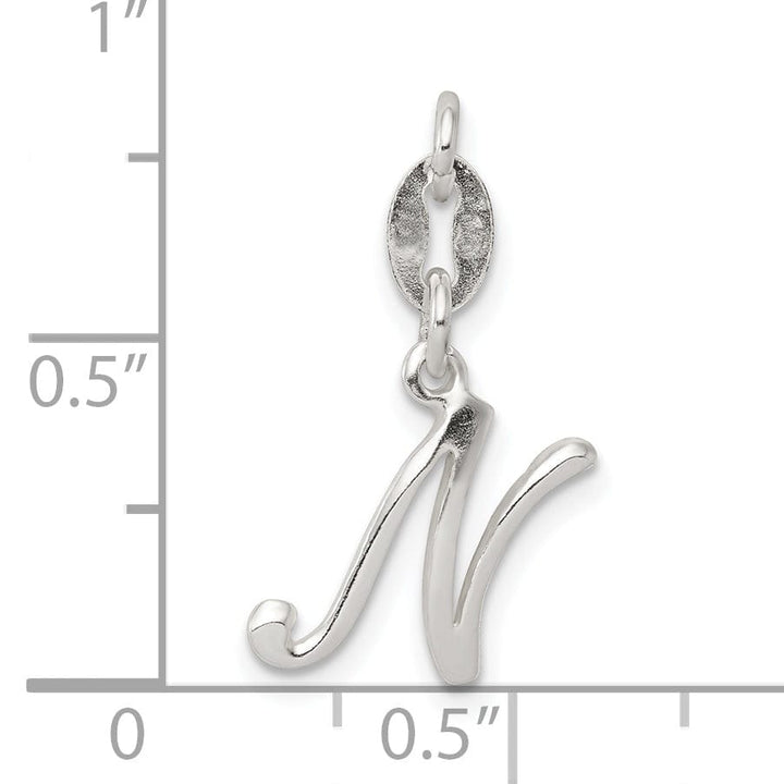 Lovely Rita's Chains Sterling Silver N Initial Pendant