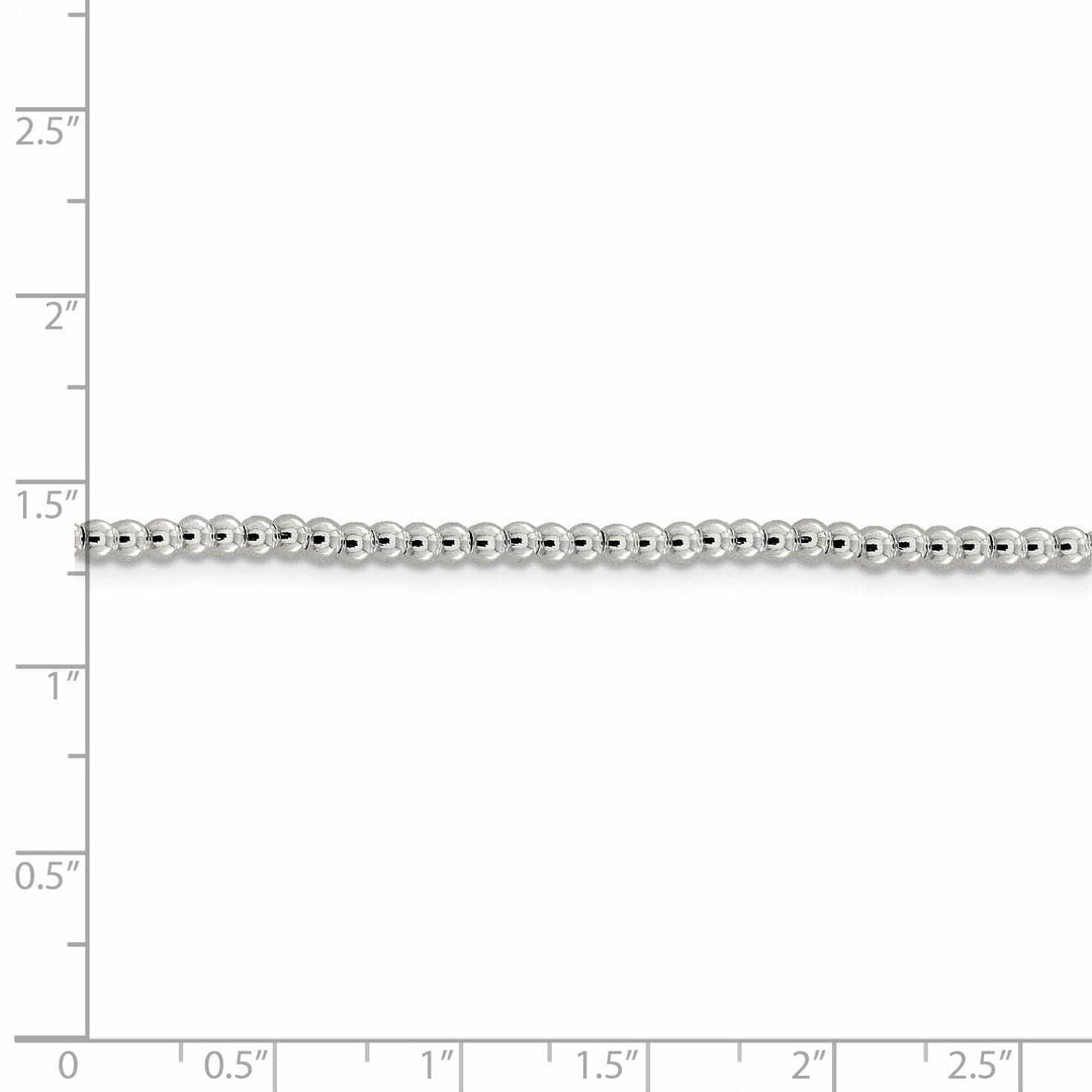 Lovely Rita's Chains Sterling Silver Necklace Beaded Box Chain 3MM