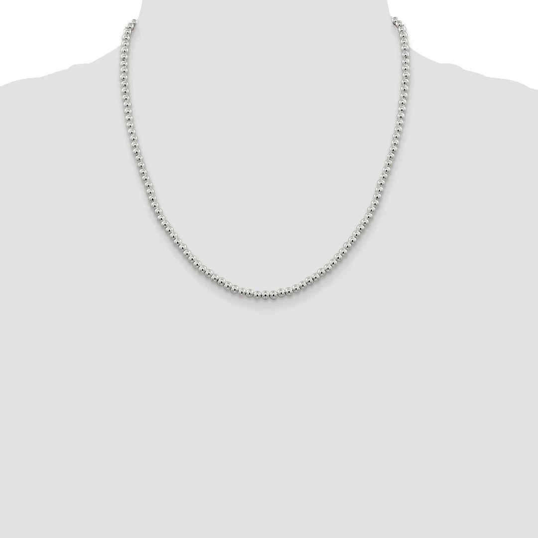 Lovely Rita's Chains Sterling Silver Necklace Beaded Box Chain 4MM