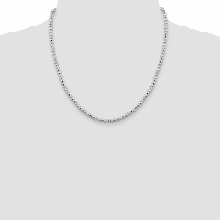Lovely Rita's Chains Sterling Silver Necklace Beaded Box Chain 4MM