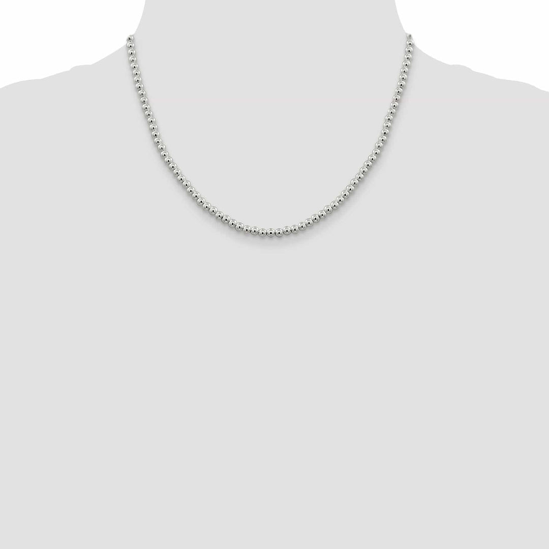 Lovely Rita's Chains Sterling Silver Necklace Beaded Box Chain 4MM