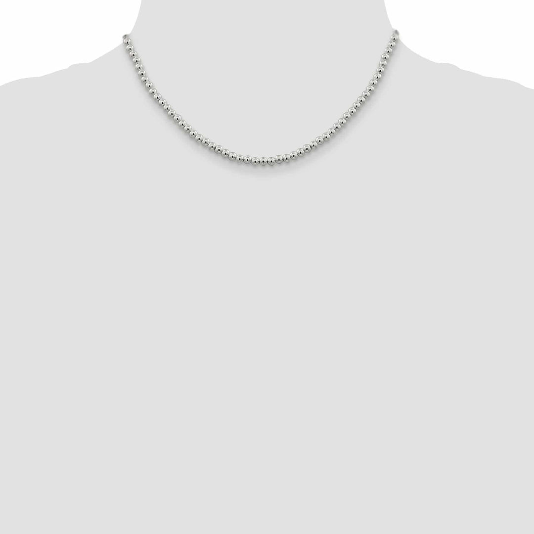 Lovely Rita's Chains Sterling Silver Necklace Beaded Box Chain 4MM