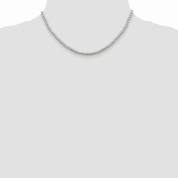 Lovely Rita's Chains Sterling Silver Necklace Beaded Box Chain 4MM