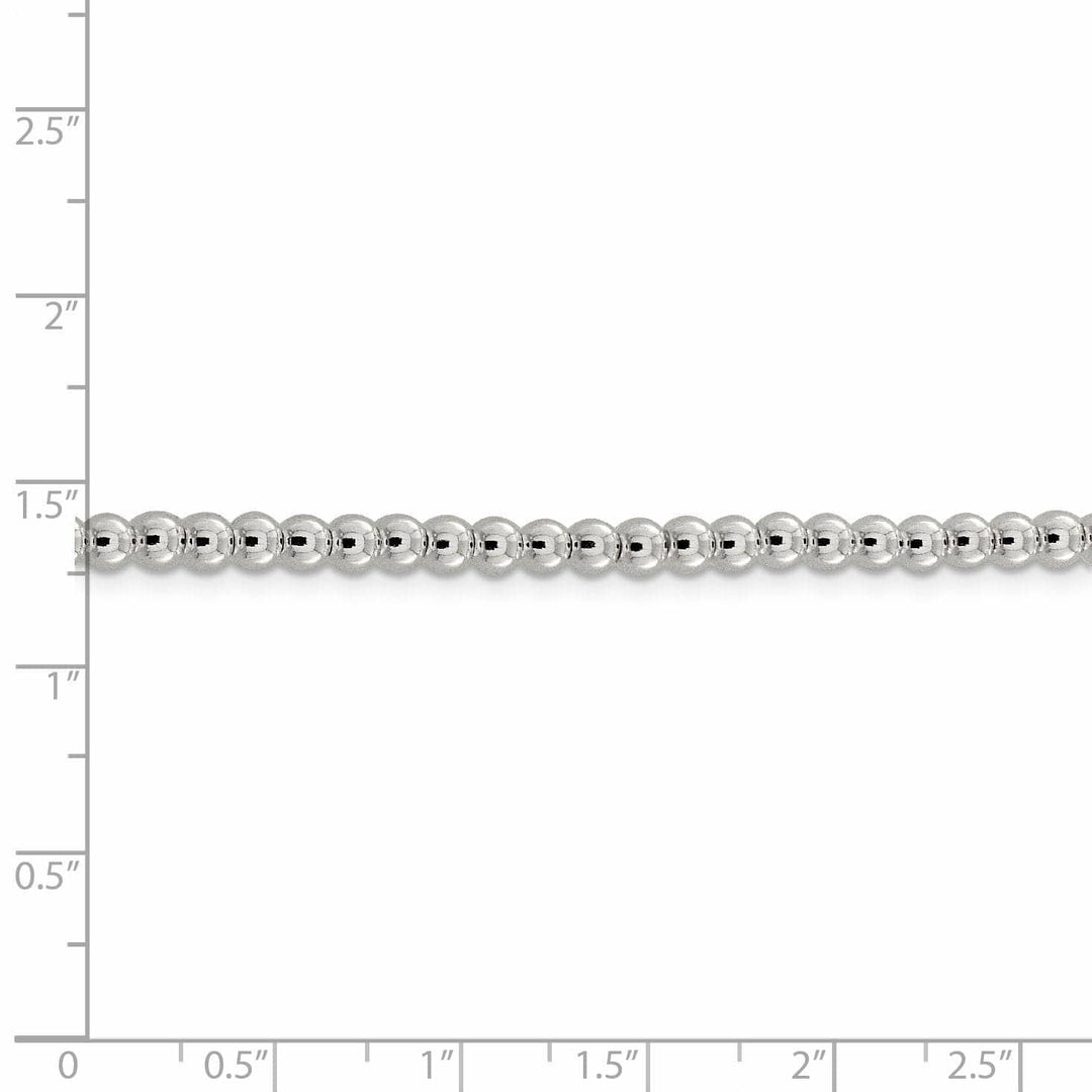 Lovely Rita's Chains Sterling Silver Necklace Beaded Box Chain 4MM