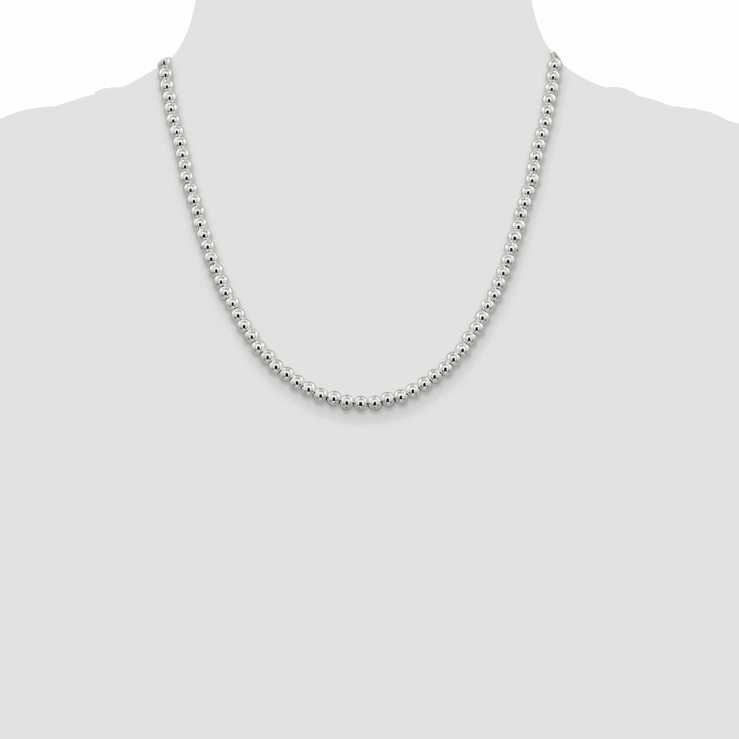 Lovely Rita's Chains Sterling Silver Necklace Beaded Box Chain 5MM