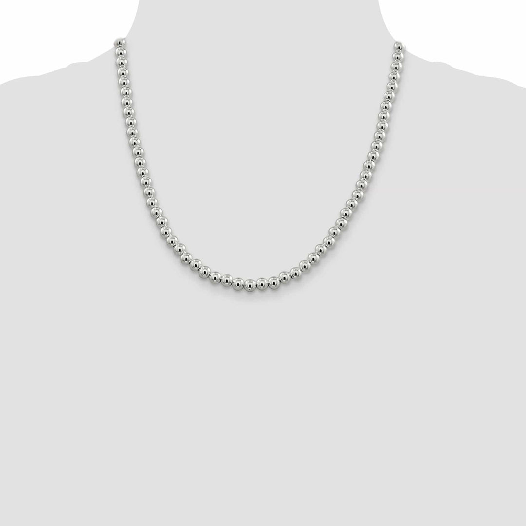 Lovely Rita's Chains Sterling Silver Necklace Beaded Box Chain 6.10MM