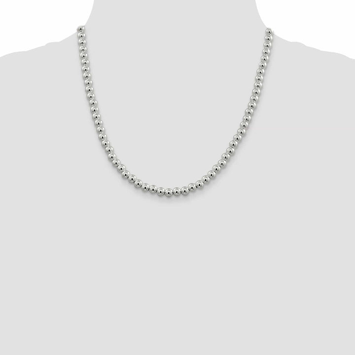 Lovely Rita's Chains Sterling Silver Necklace Beaded Box Chain 6.10MM
