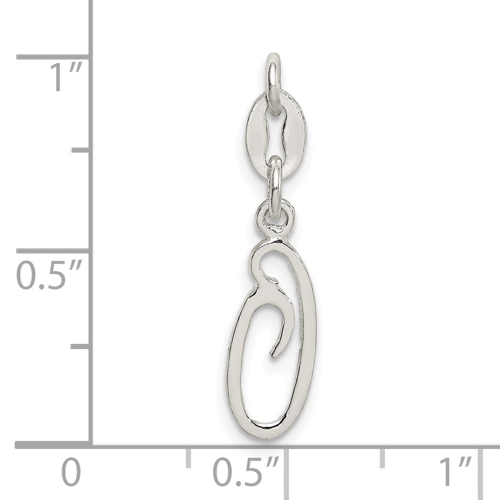 Lovely Rita's Chains Sterling Silver O Initial Pendant