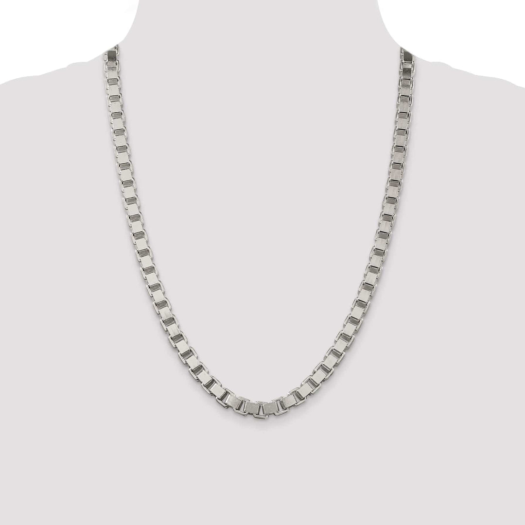 Lovely Rita's Chains Sterling Silver Polish 7.00-mm Solid Box Chain