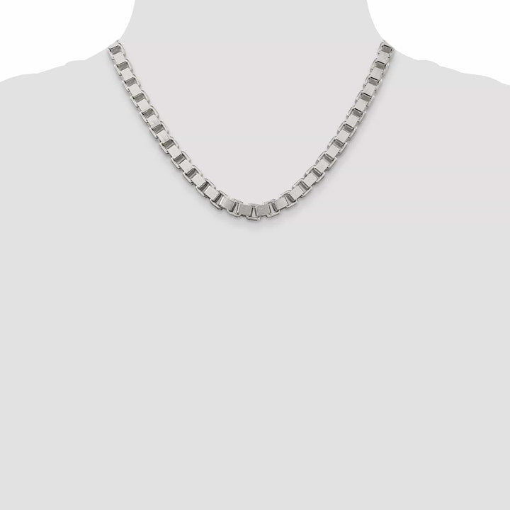 Lovely Rita's Chains Sterling Silver Polish 7.00-mm Solid Box Chain