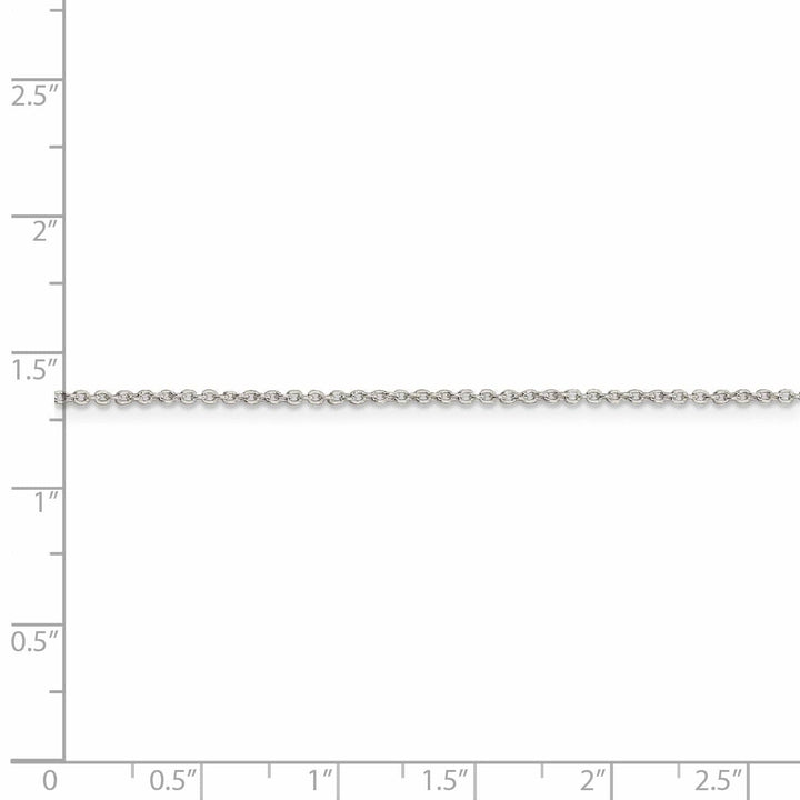 Lovely Rita's Chains Sterling Silver Polished 1.25-mm Cable Chain