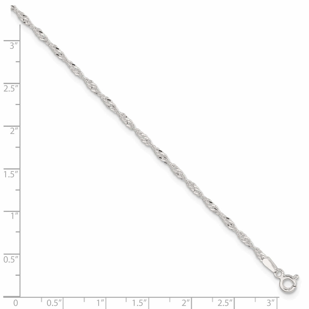 Lovely Rita's Chains Sterling Silver Singapore Chain Anklet
