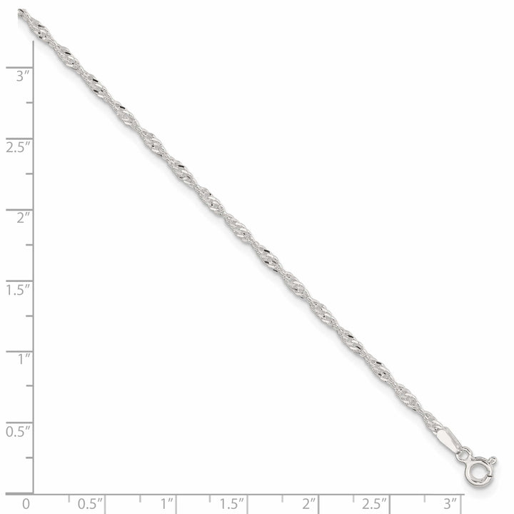Lovely Rita's Chains Sterling Silver Singapore Chain Anklet