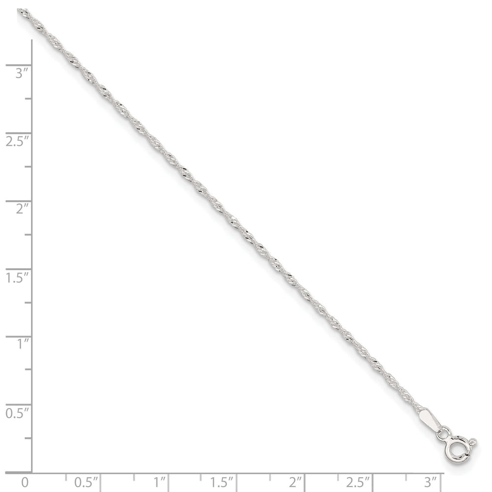 Lovely Rita's Chains Sterling Silver Singapore Chain Anklet