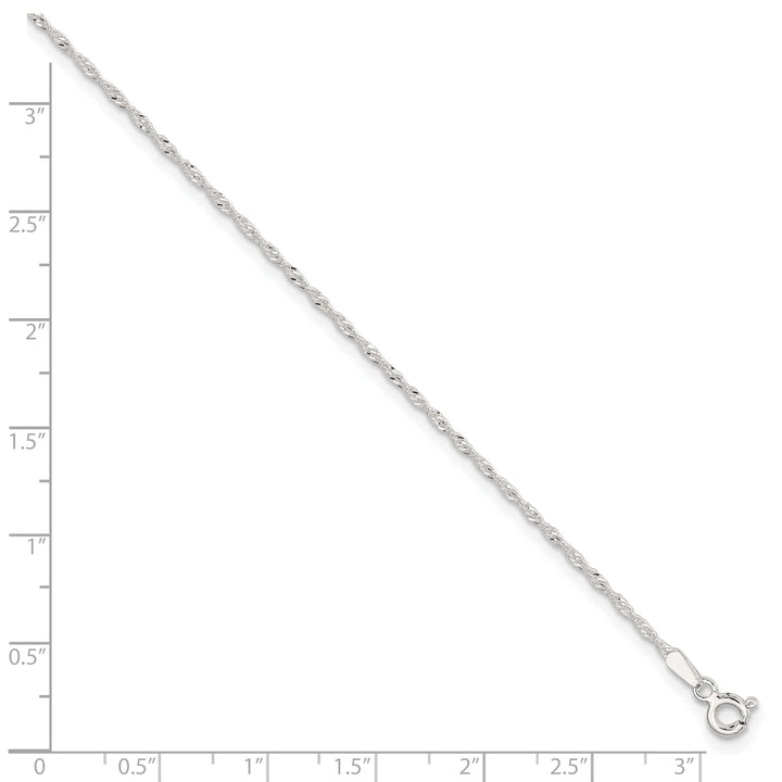 Lovely Rita's Chains Sterling Silver Singapore Chain Anklet