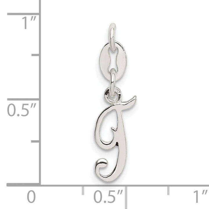 Lovely Rita's Chains Sterling Silver T Initial Pendant