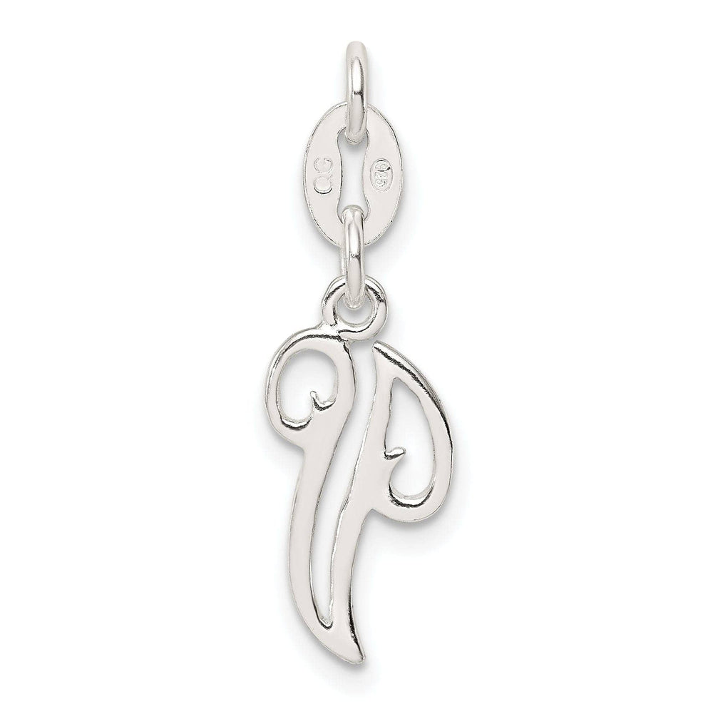 Lovely Rita's Chains Sterling Silver V Initial Pendant