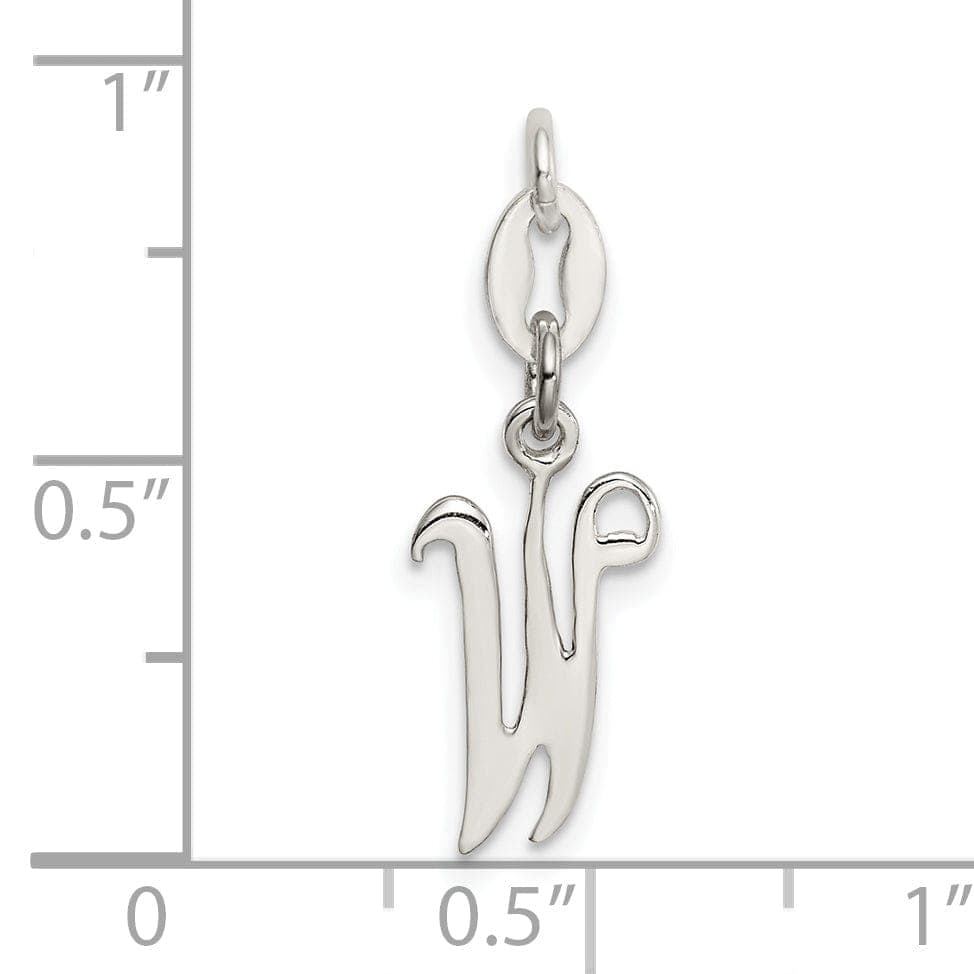 Lovely Rita's Chains Sterling Silver W Initial Pendant