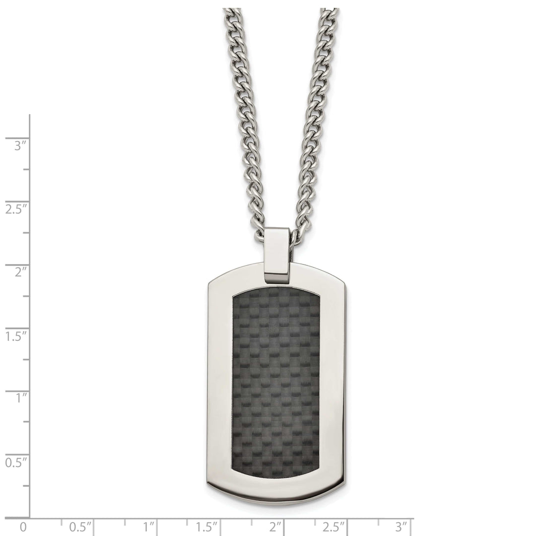 Chisel Chains Titanium Carbon Fiber Dog Tag Chains