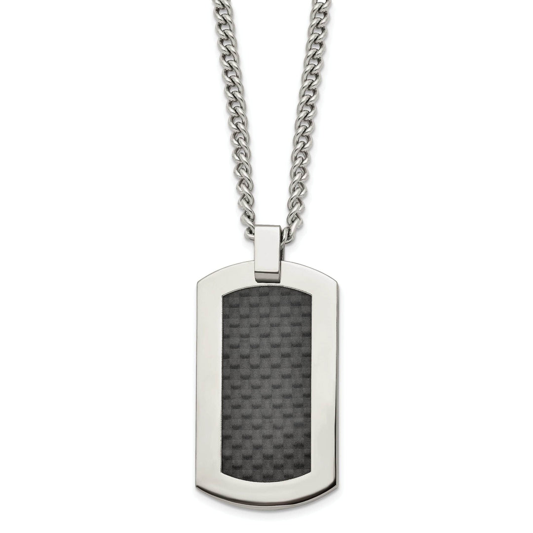 Chisel Chains Titanium Carbon Fiber Dog Tag Chains