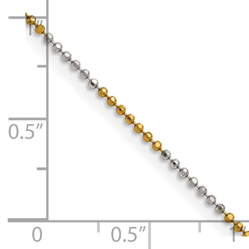 Chisel Chains White Yellow Rhodium Brass Plated Beaded Chain