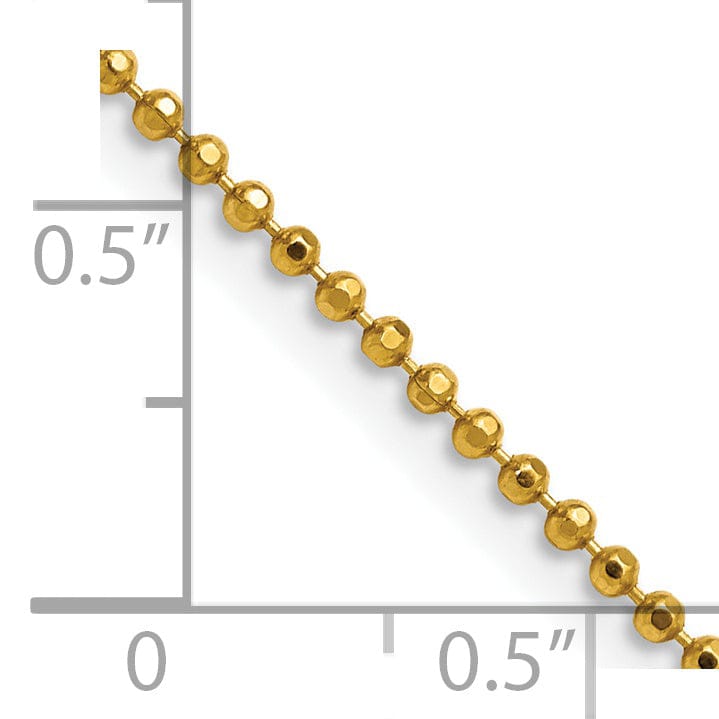 Chisel Chains Yellow Rhodium Brass Plated Beaded Chain