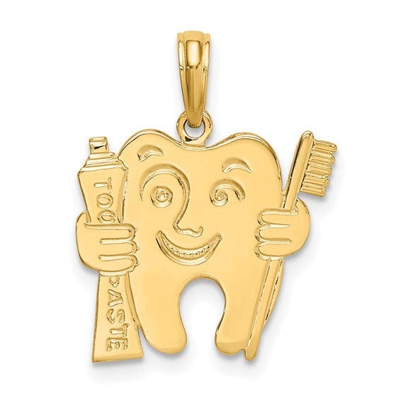 Lovely Rita's Charms & Pendants 14k Yellow Gold Polished Flat-Backed Dental Charm