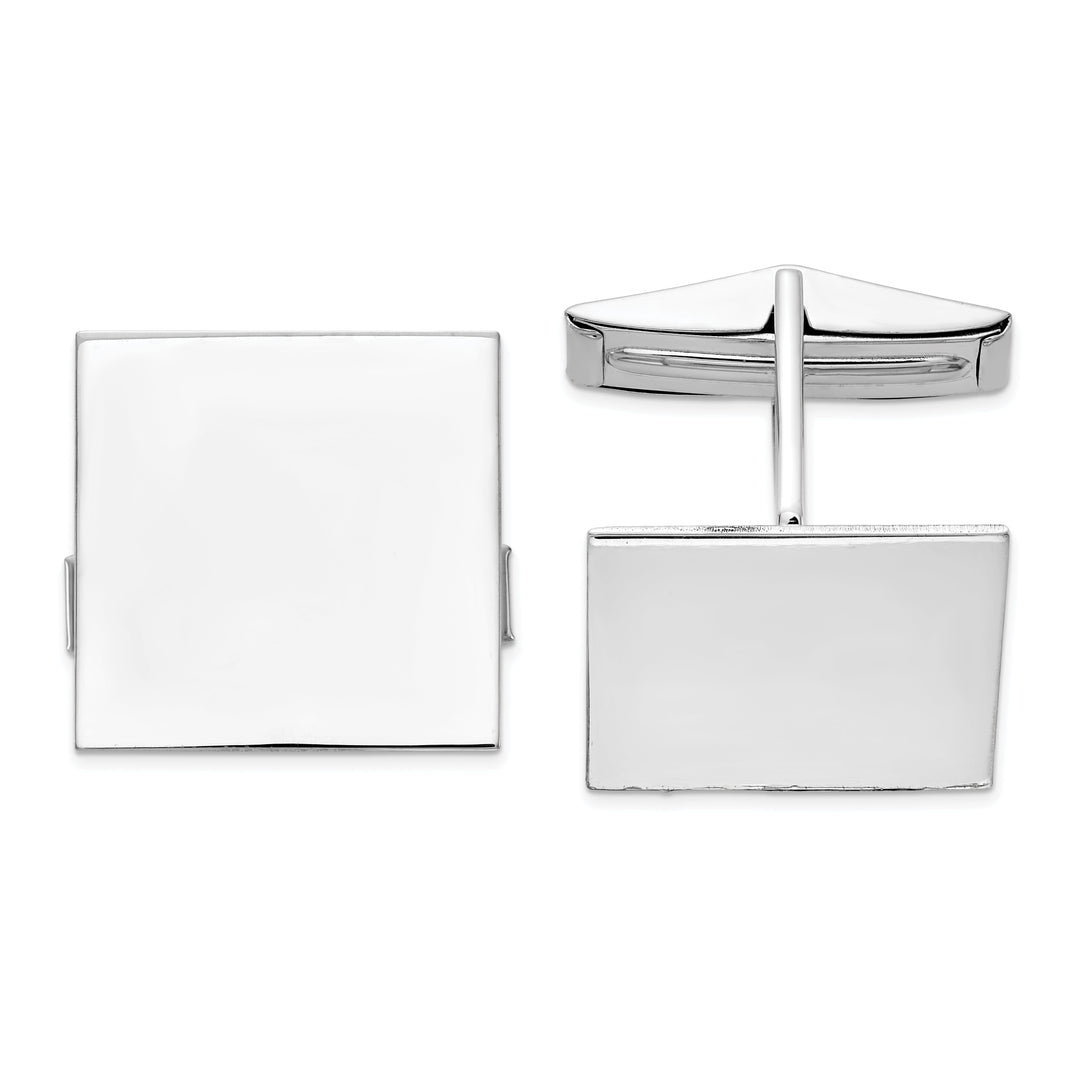 Lovely Rita's Cuff Links 14k White Gold Solid Square Design Cuff Links
