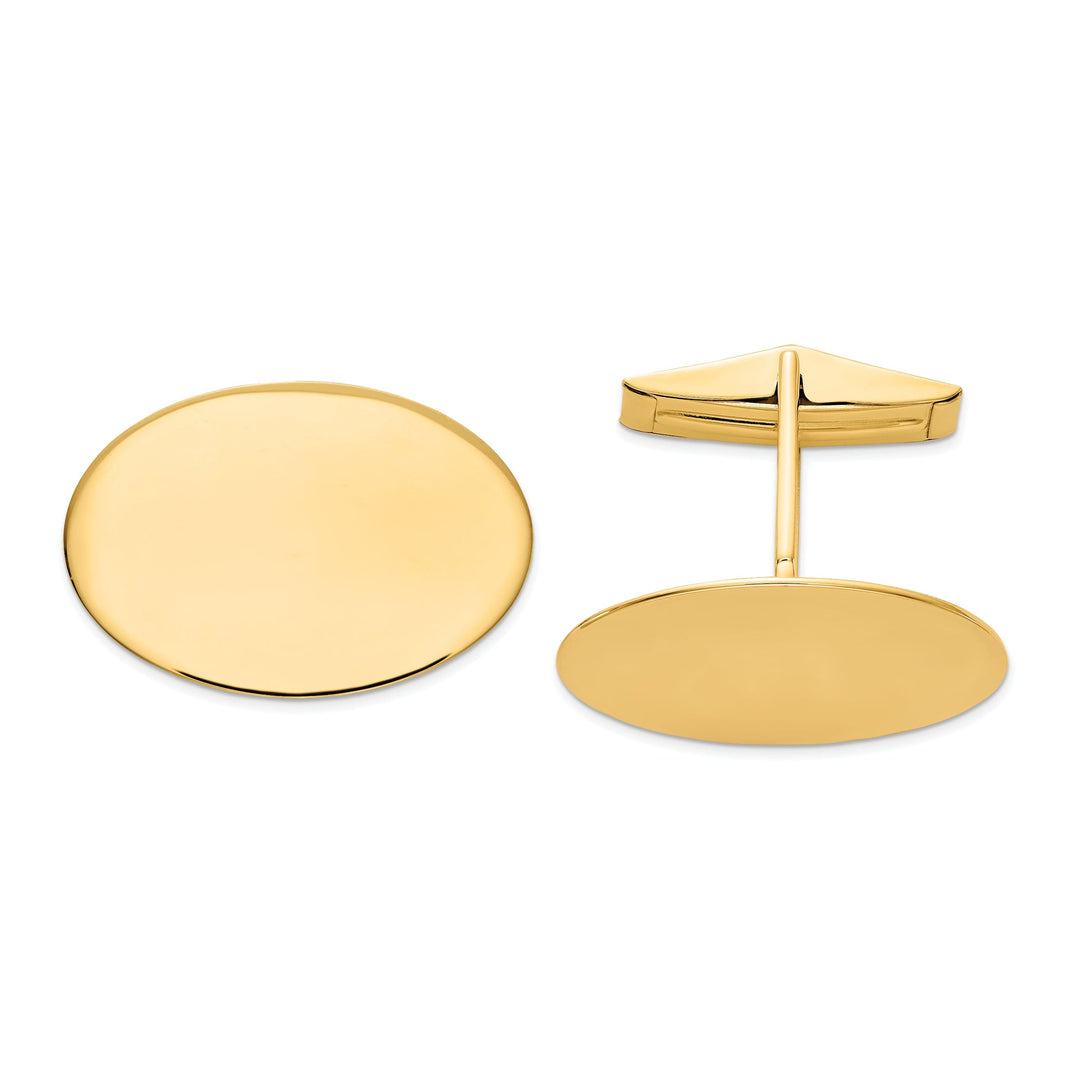 Lovely Rita's Cuff Links 14k Yellow Gold Oval Cuff Links