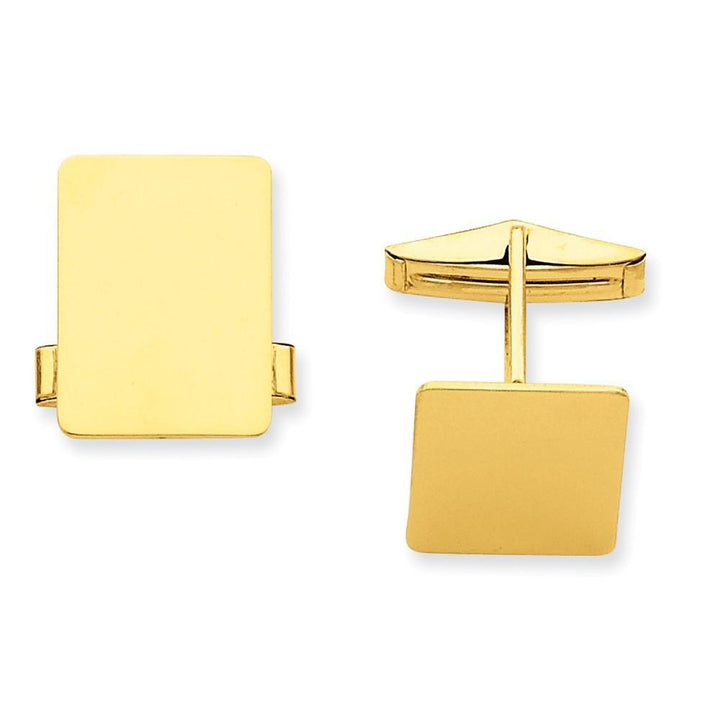 Lovely Rita's Cuff Links Contemporary Style Engraving - $20 14k Yellow Gold Rectangular Design Cuff Links