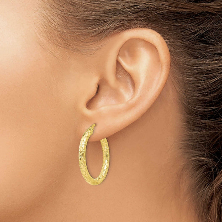 Lovely Rita's Earrings 10k Yellow Gold Hinged Hoop Earrings