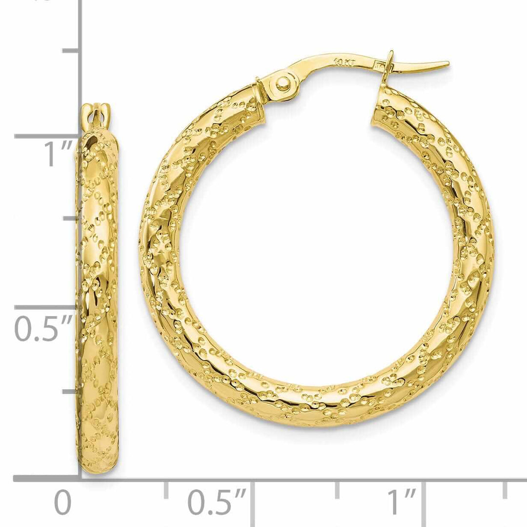 Lovely Rita's Earrings 10k Yellow Gold Hinged Hoop Earrings
