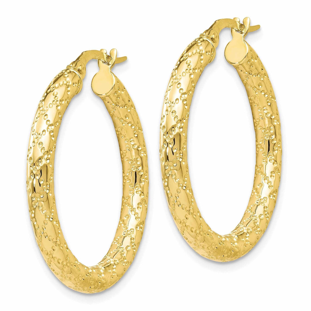 Lovely Rita's Earrings 10k Yellow Gold Hinged Hoop Earrings