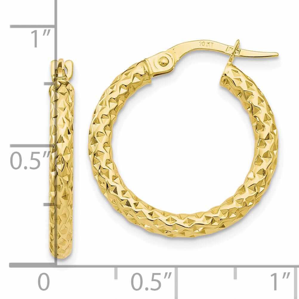 Lovely Rita's Earrings 10k Yellow Gold Polish D.C Hoop Earring