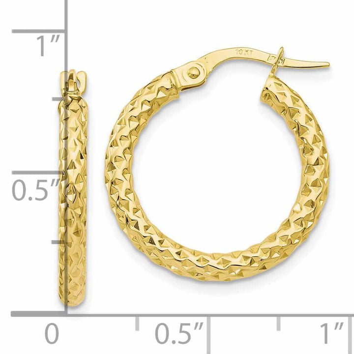Lovely Rita's Earrings 10k Yellow Gold Polish D.C Hoop Earring