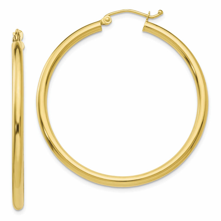 Lovely Rita's Earrings 10k Yellow Gold Polished 2.5MM Hollow Hoop Earring