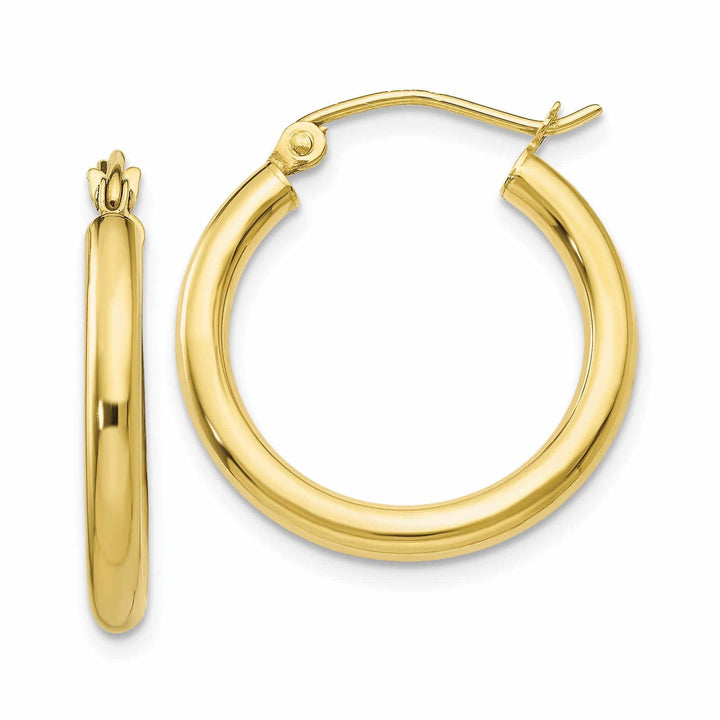 Lovely Rita's Earrings 10k Yellow Gold Polished 2.5MM Round Hoop Earrings