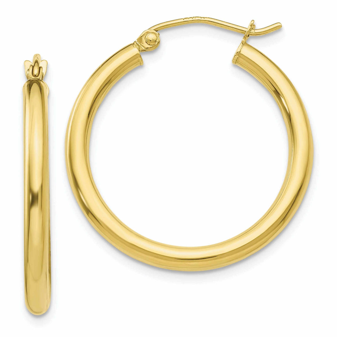 Lovely Rita's Earrings 10k Yellow Gold Polished 2.5MM Round Hoop Earrings