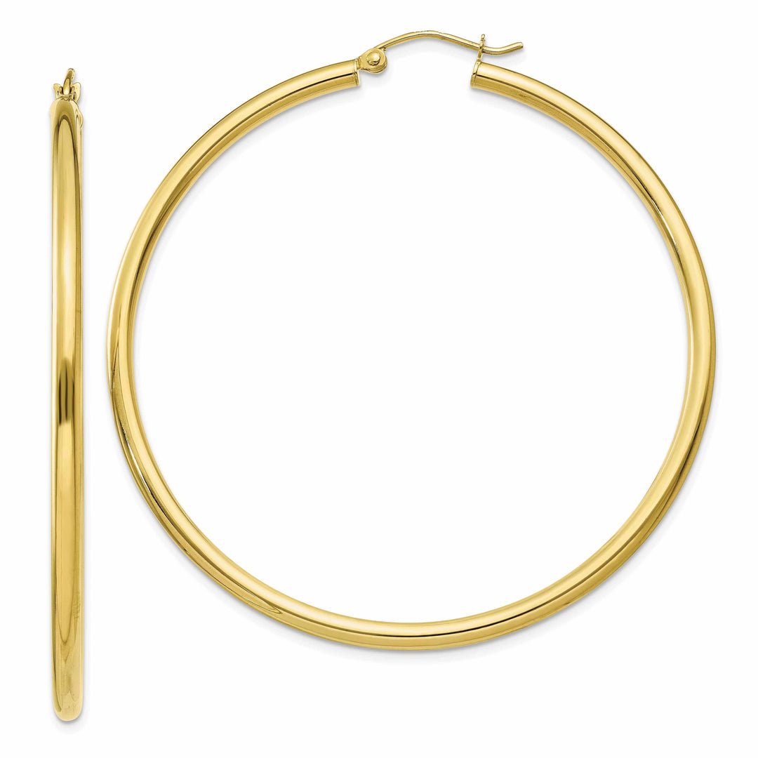 Lovely Rita's Earrings 10k Yellow Gold Polished 2.5MM Round Hoop Earrings