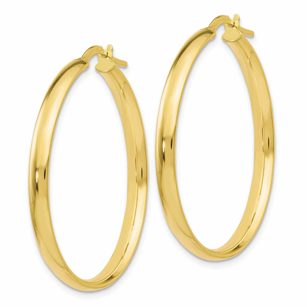 Lovely Rita's Earrings 10k Yellow Gold Polished Finish Hoop Earrings